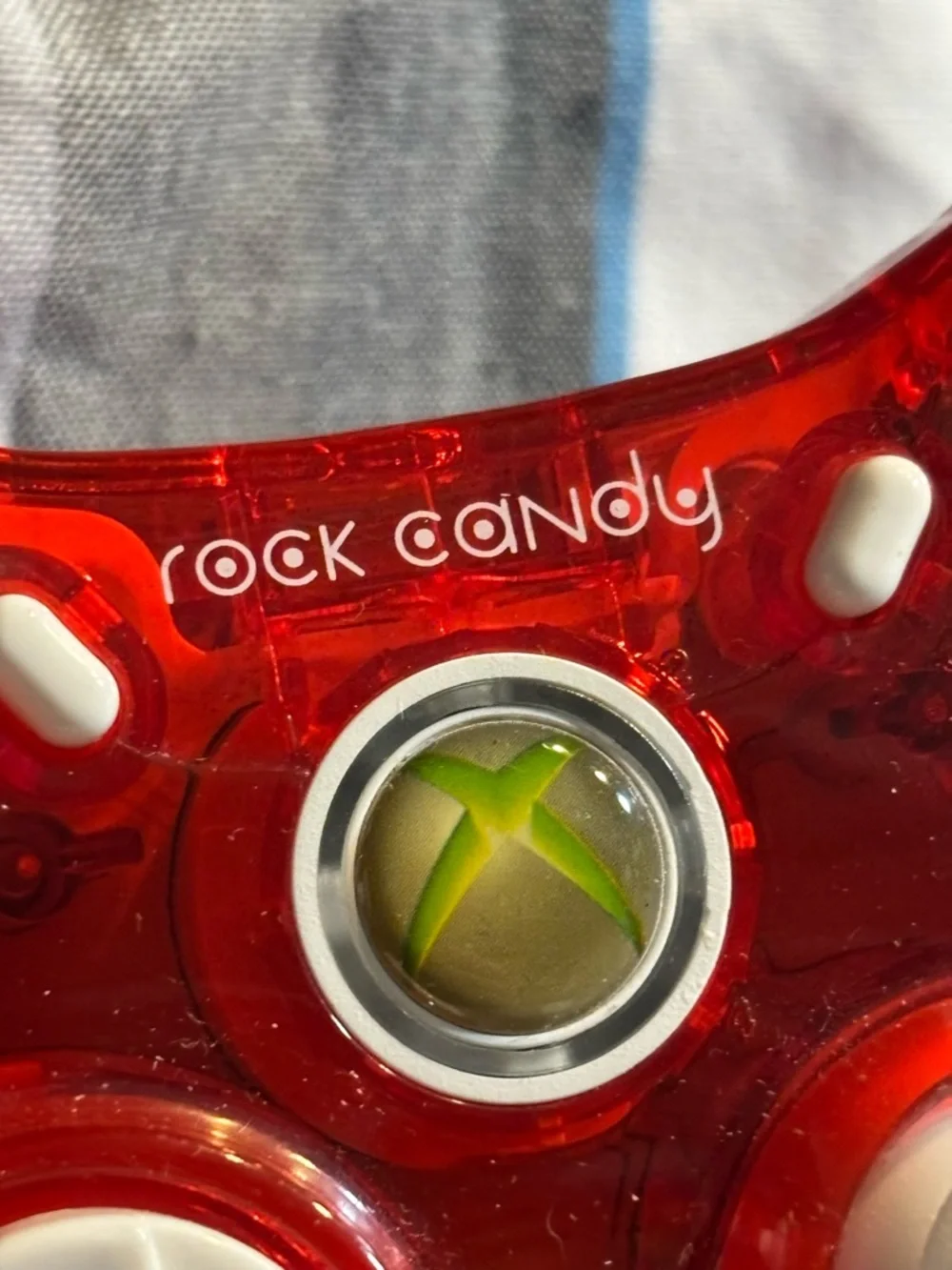 Rock & Candy Red Translucent Wireless Controller with White Accents